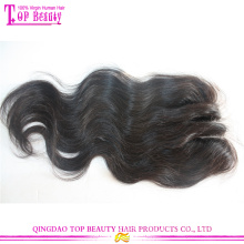 Wholesale indian remy human Hair 3 part closure Lace Top three way closures
